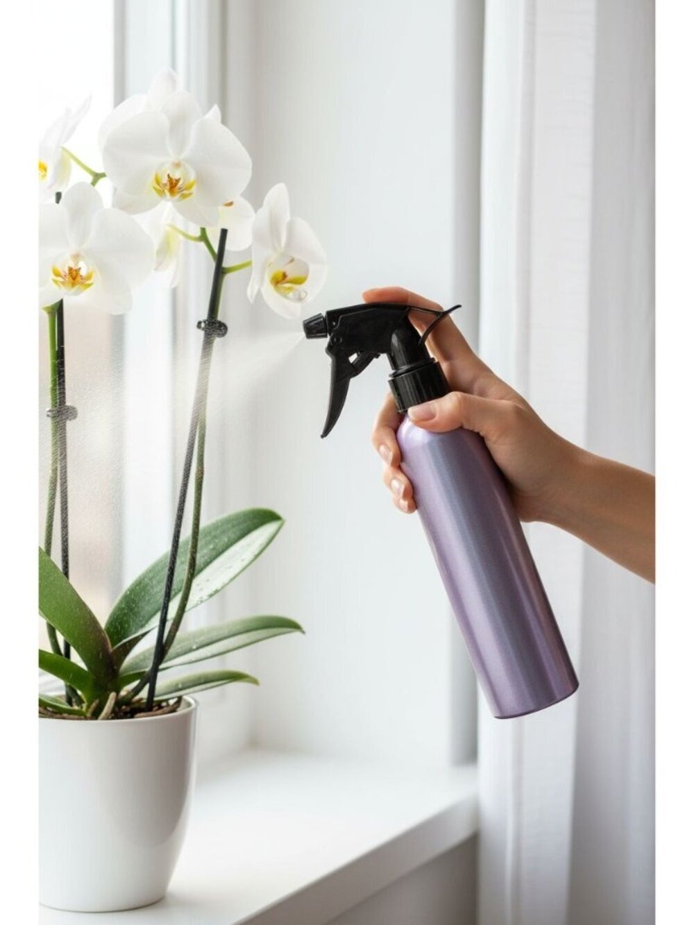 Purple Lavender Refillable Aluminum Spray Mister Pump Bottles 2 Pack Plant Beaut - Picture 8 of 9